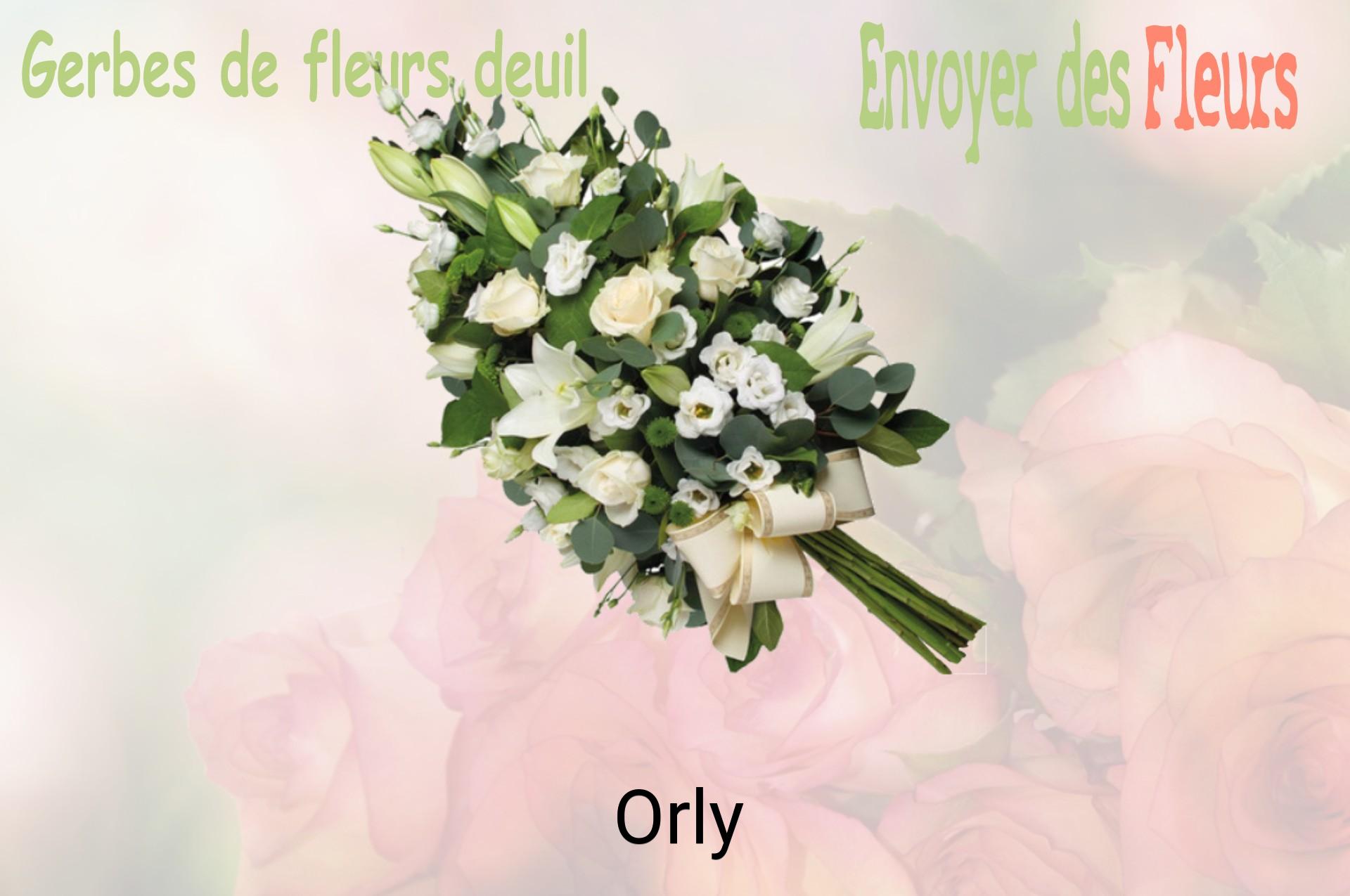 Gerbe de fleurs de deuil livrée à Orly